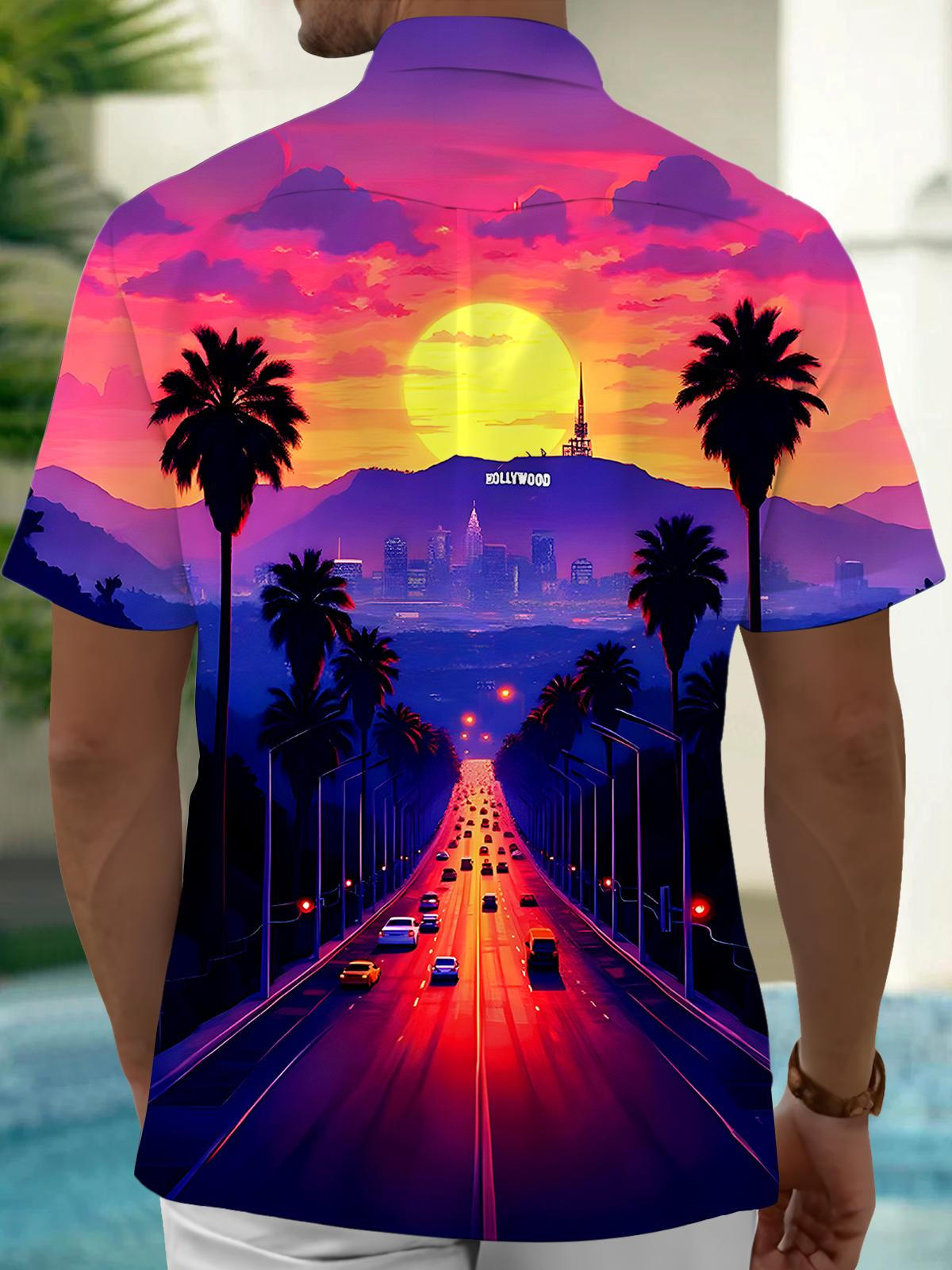 Hawaiian Hollywood Men's Pocket Short Sleeve Shirts