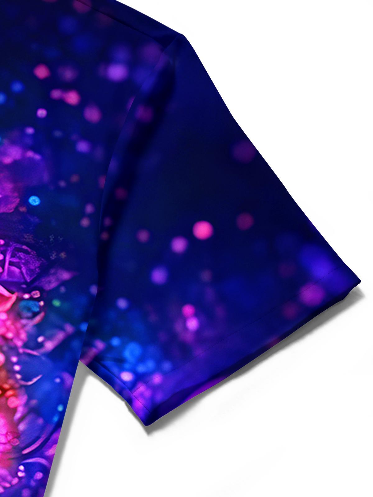 men's printed shirt close-up short sleeve