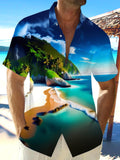 Beach Men's Pocket Short Sleeve Shirts