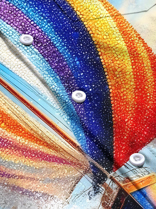 men's Hawaiian shirt close-up short sleeve