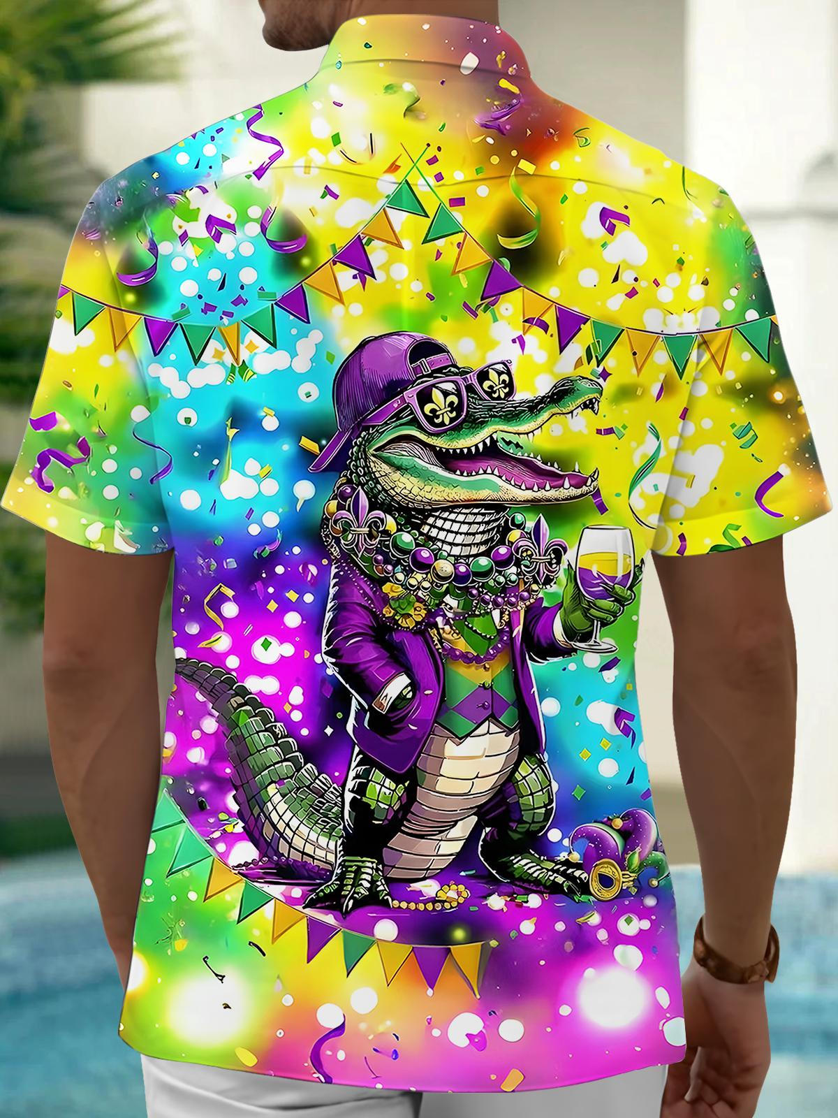 Crocodile Men's Pocket Short Sleeve Shirts