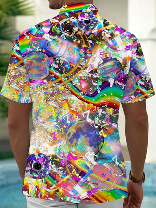 men's artistic design shirt back view