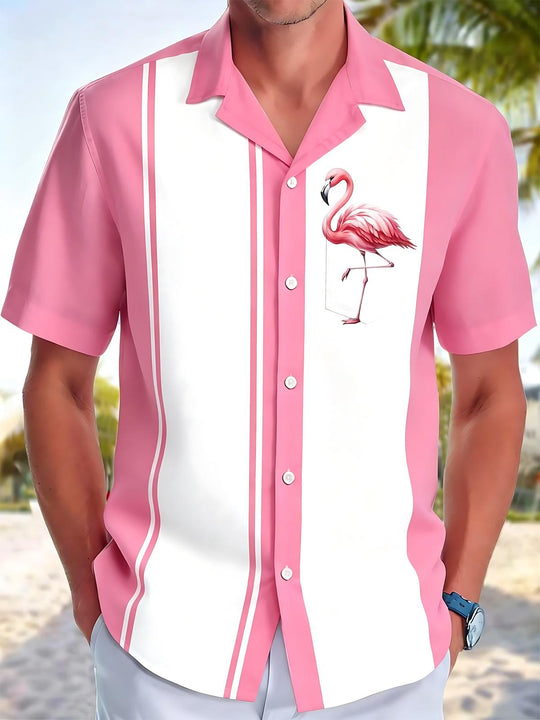 men's Hawaiian shirt front view tropical beach vacation