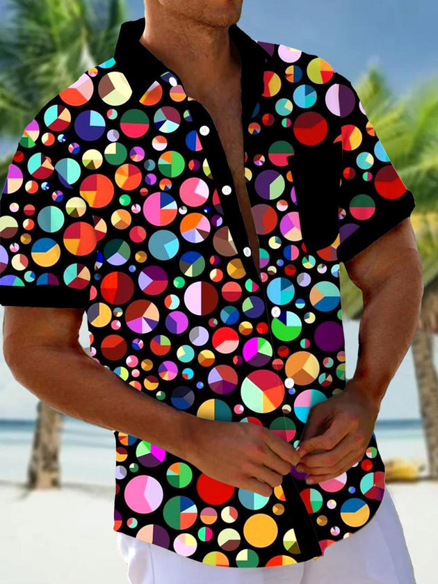 men's patterned sweater shirt front view