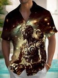 Robot Men's Pocket Short Sleeve Shirts