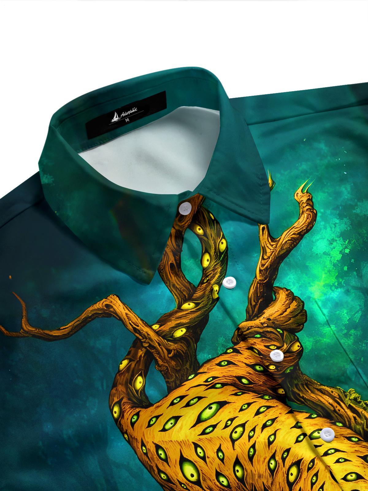 men's cheetah print shirt side view