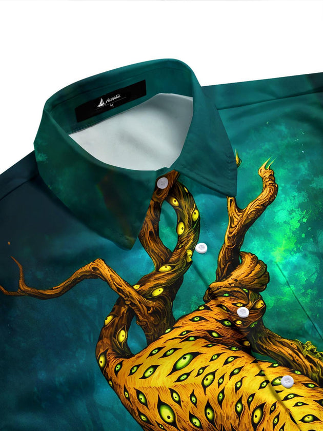 men's cheetah print shirt side view