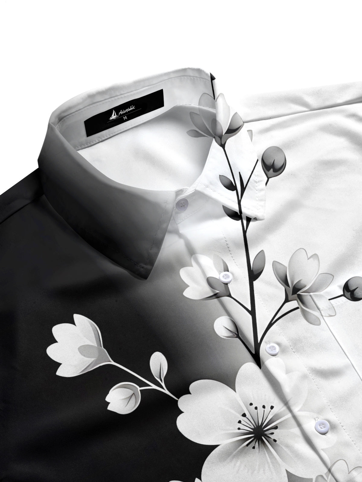 Floral Print Men's Pocket Short Sleeve Shirts