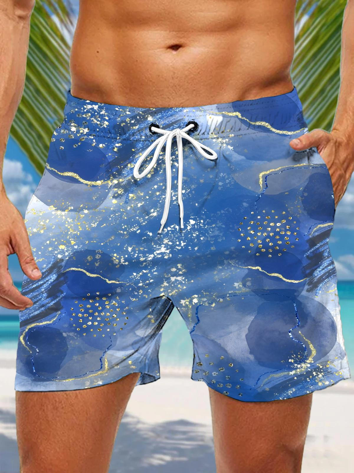 Abstract Men's Print Pocket Shorts