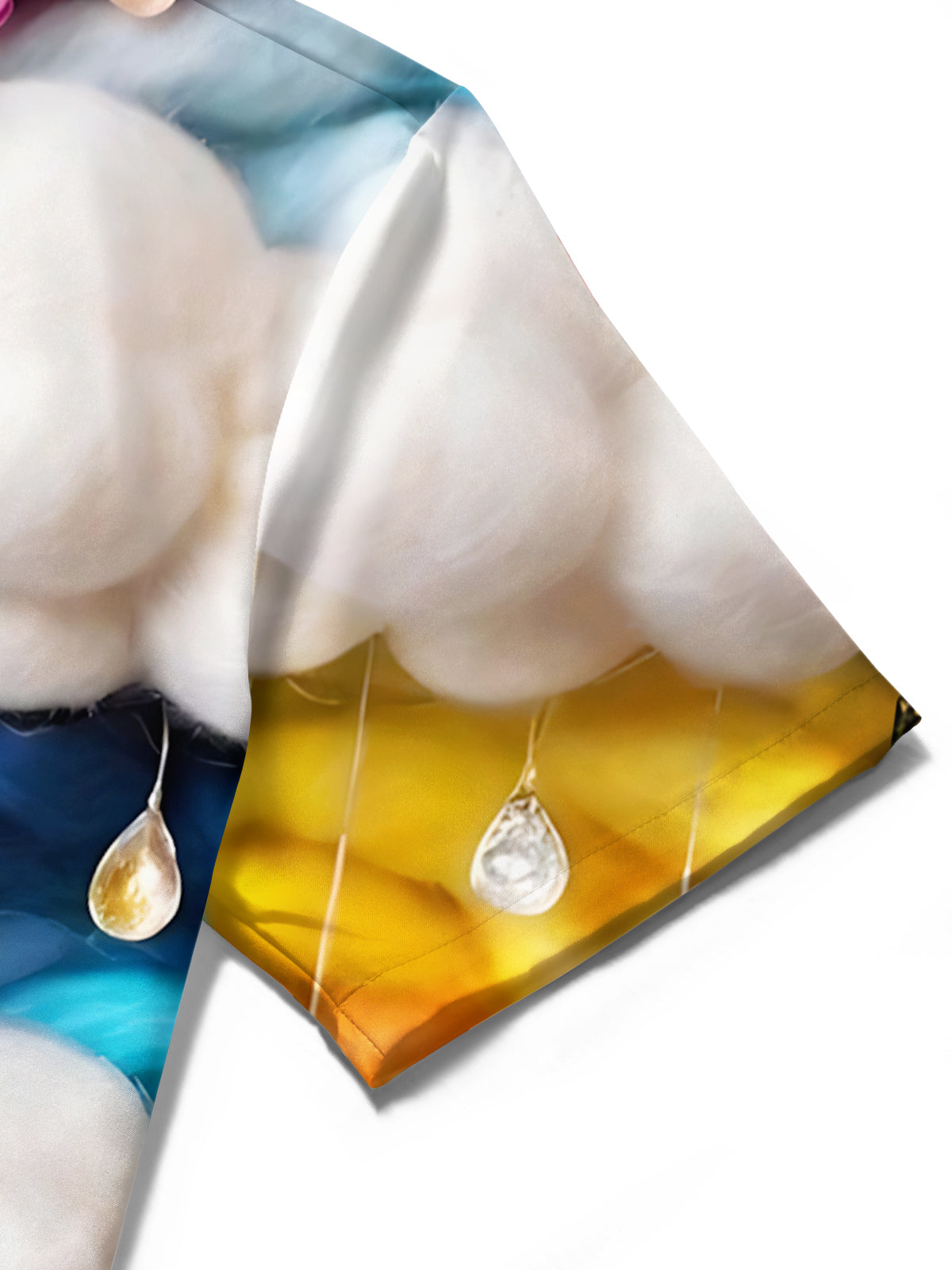 Cloud Print Men's Pocket Short Sleeve Shirts