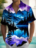 Landscape Men's Pocket Short Sleeve Shirts