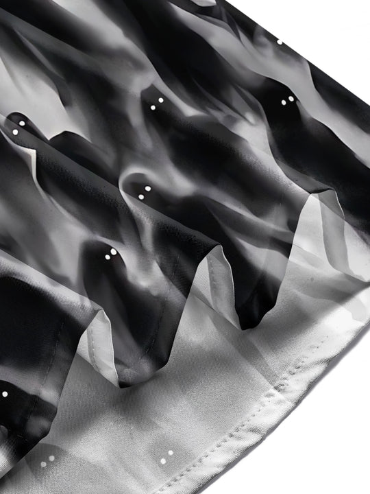 men's printed shirt close-up short sleeve