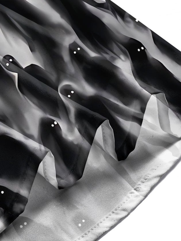 men's printed shirt close-up short sleeve