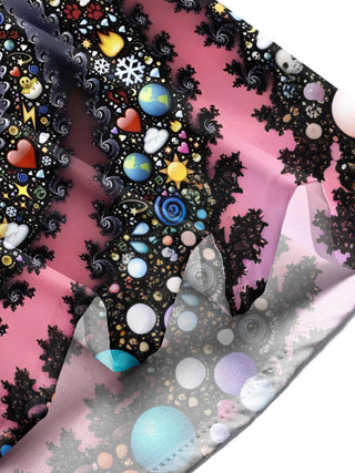 men's abstract print shirt summer vacation