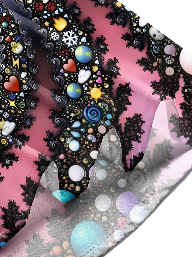 men's abstract print shirt summer vacation