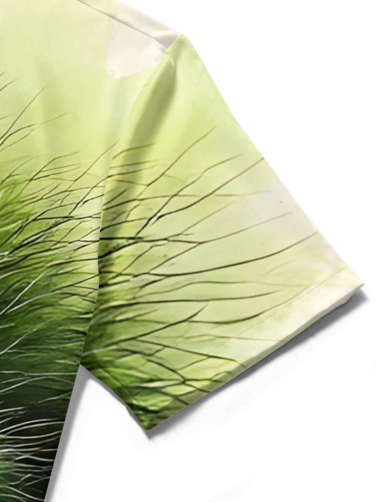 Green Orangutan Print Men's Pocket Short Sleeve Shirts