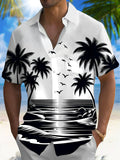 Coconut Tree Men's Pocket Short Sleeve Shirts