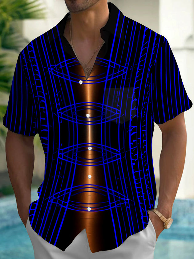 men's patterned sweater shirt front view