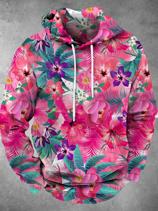 men's floral shirt front view