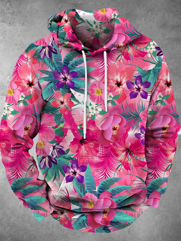 men's floral shirt front view