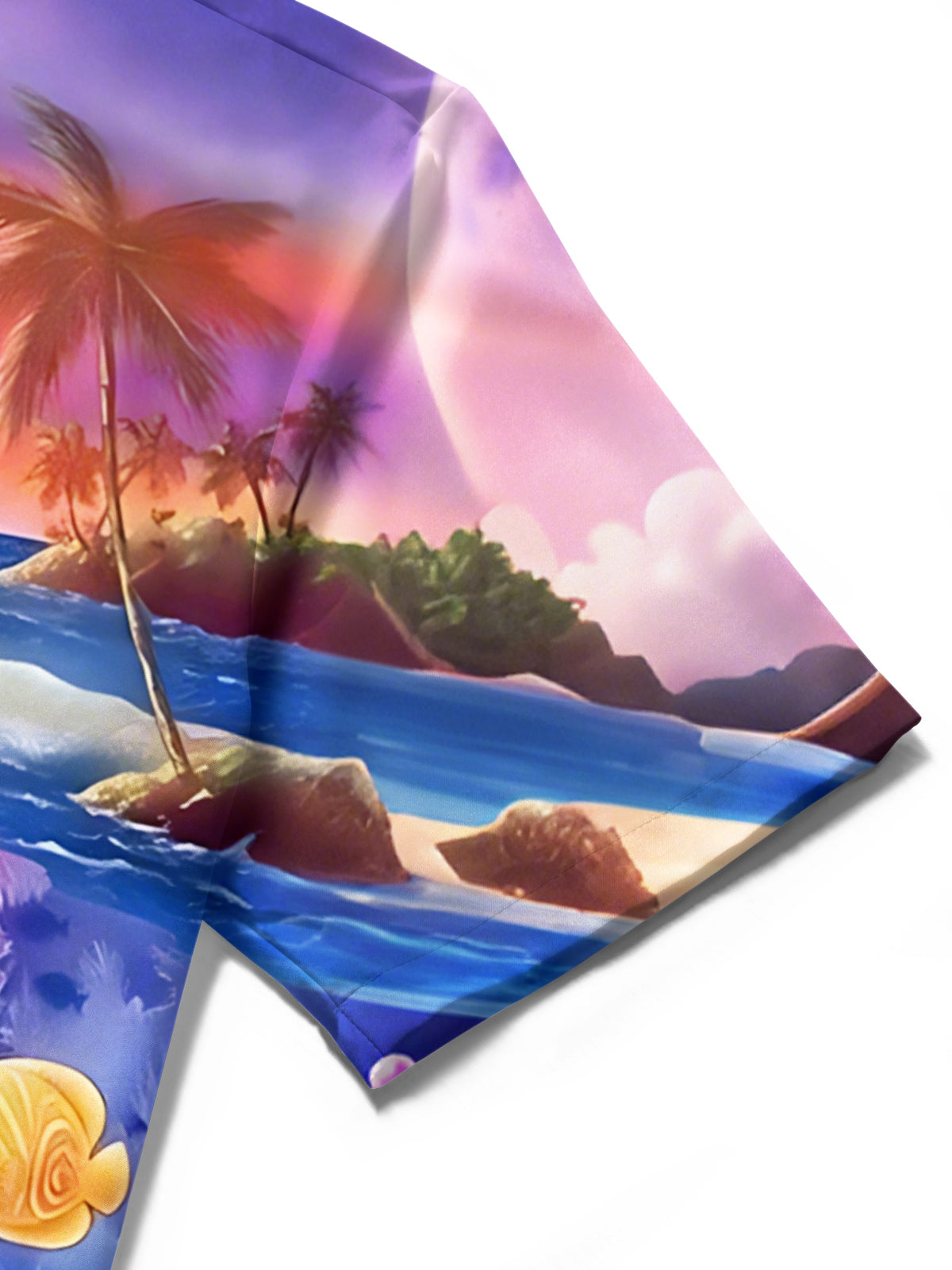 men's printed shirt close-up short sleeve