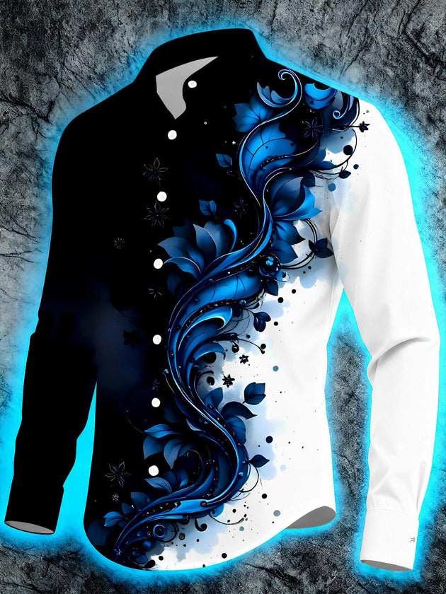 men's floral shirt front view