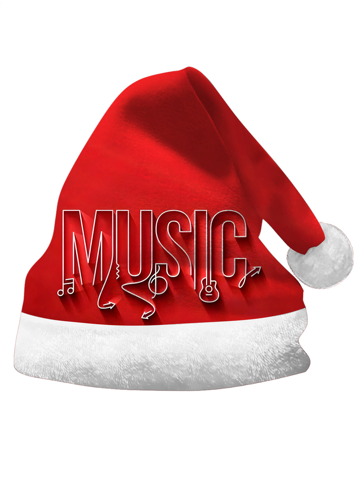 Christmas Music Men's Print Christmas Hat