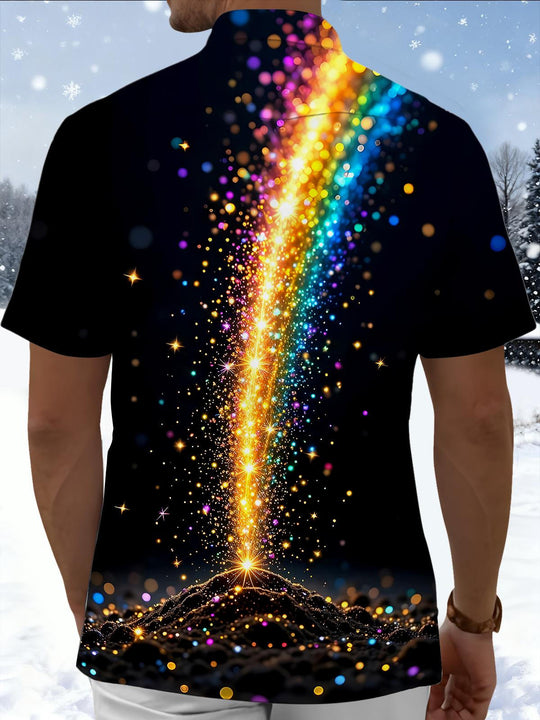 men's holiday shirt back view