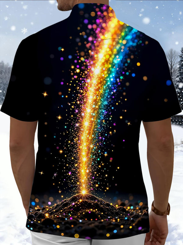 men's holiday shirt back view