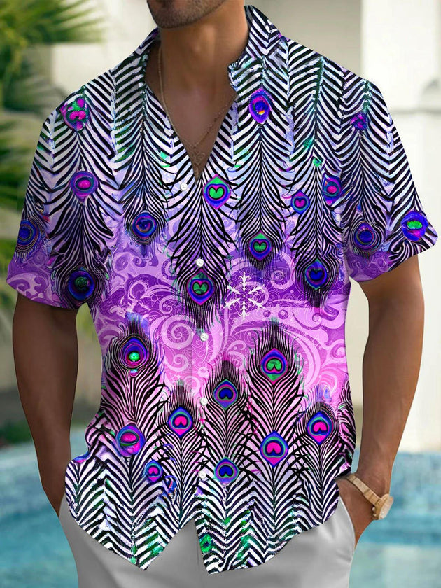 men's patterned sweater shirt front view