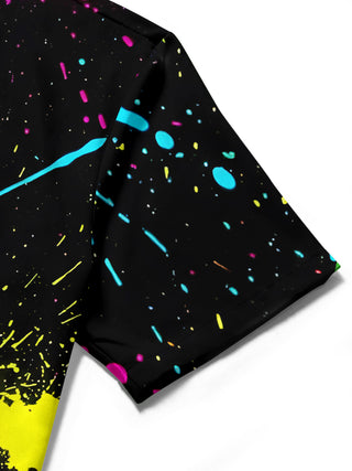 men's printed shirt close-up short sleeve