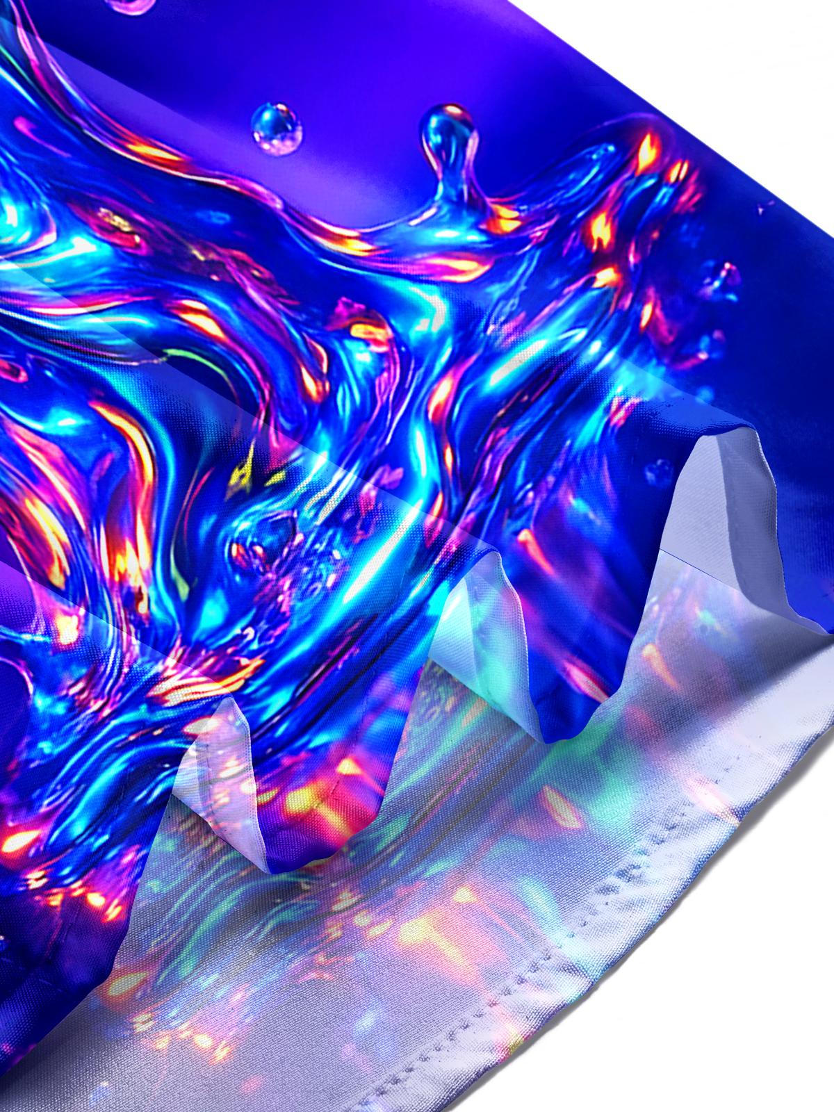 Hawaiian Water Drop Men's Pocket Short Sleeve Shirts