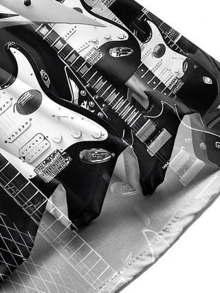 men's guitar print shirt summer vacation