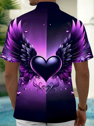 men's artistic design shirt back view