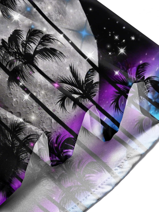 men's palm tree print shirt summer vacation