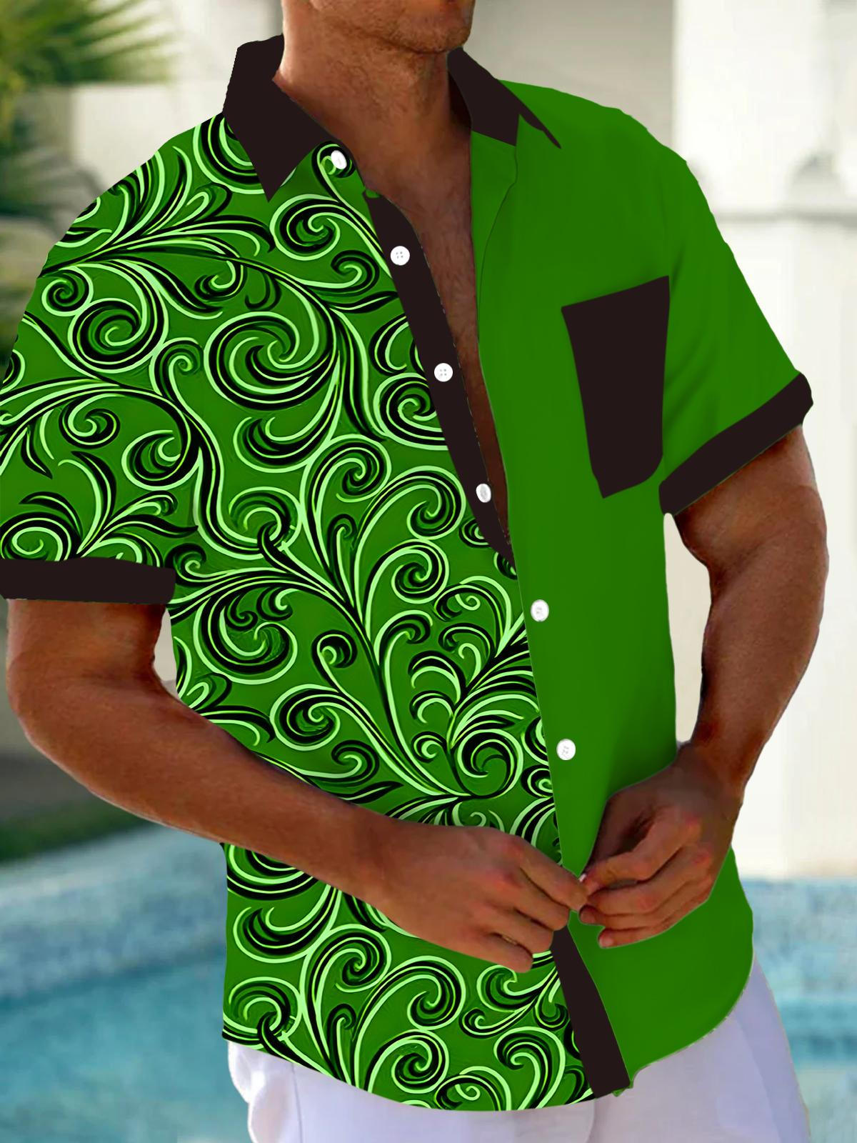 Hawaiian Men's Pocket Short Sleeve Shirts