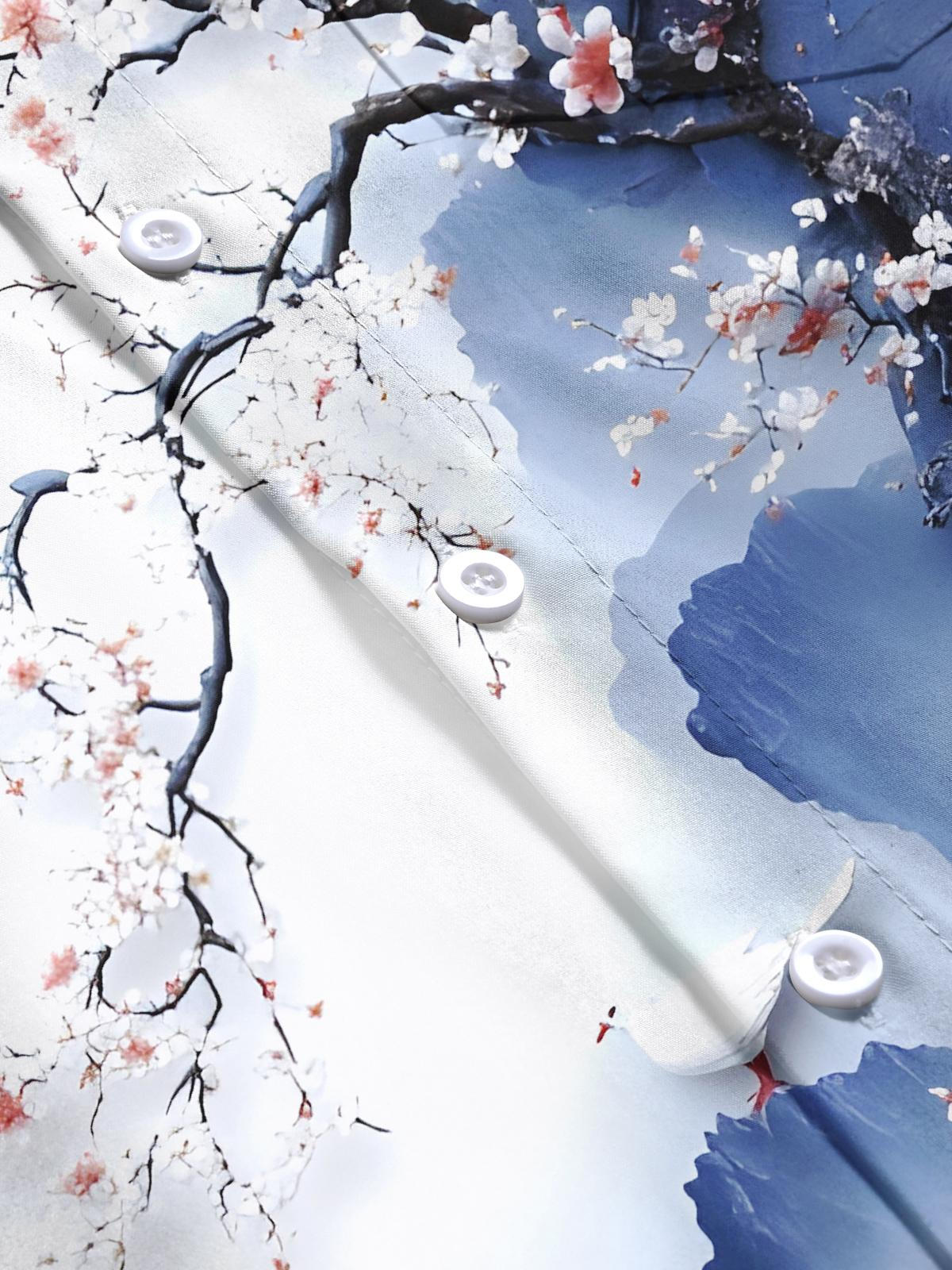 Floral Men's Pocket Short Sleeve Shirts