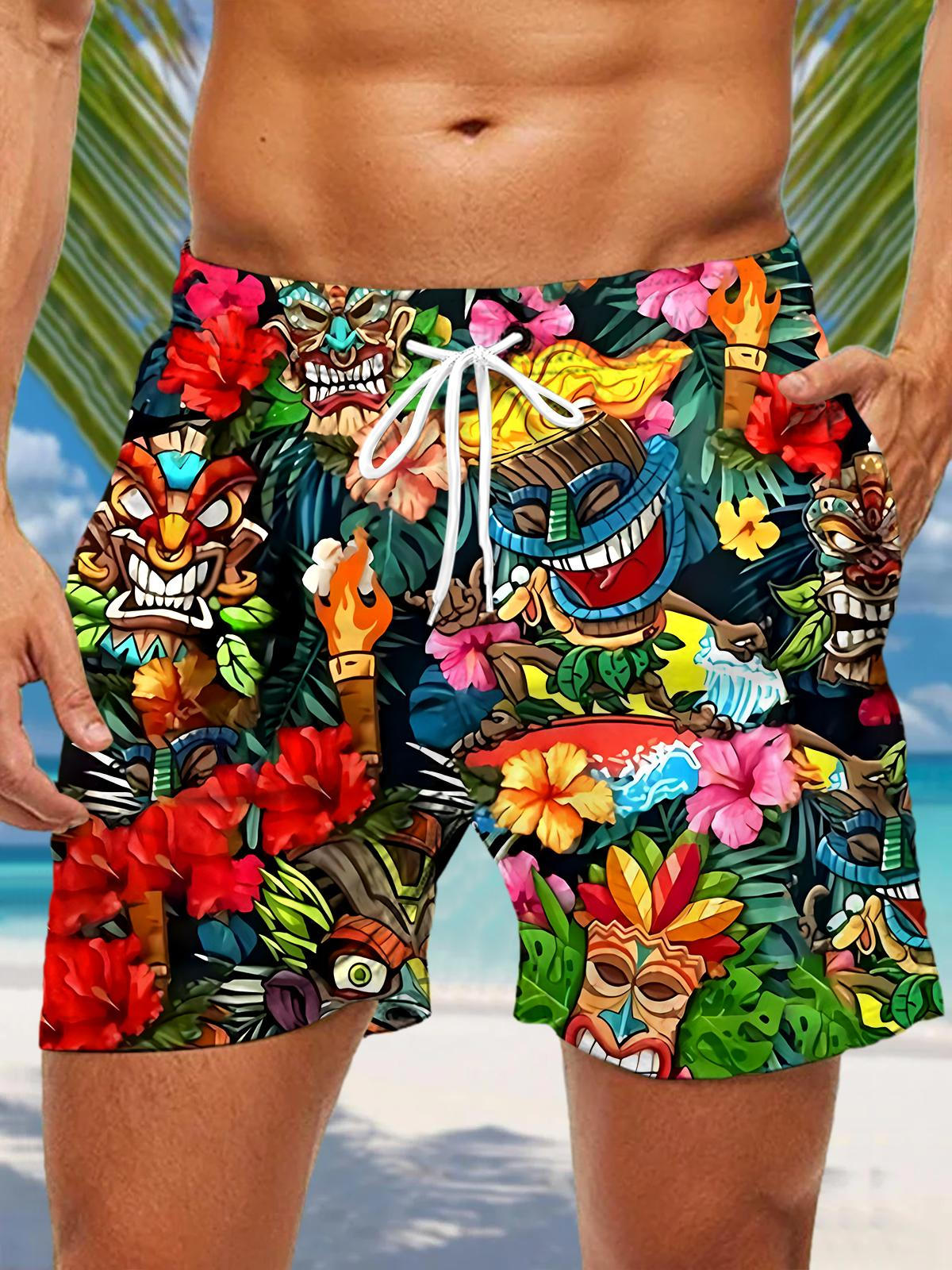 Hawaiian Men's Print Pocket Shorts