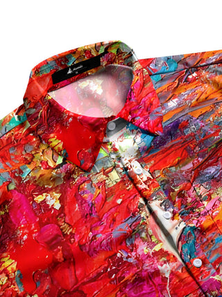 men's tie-dye shirt side view