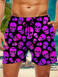 Skull Men's Shorts With Pocket