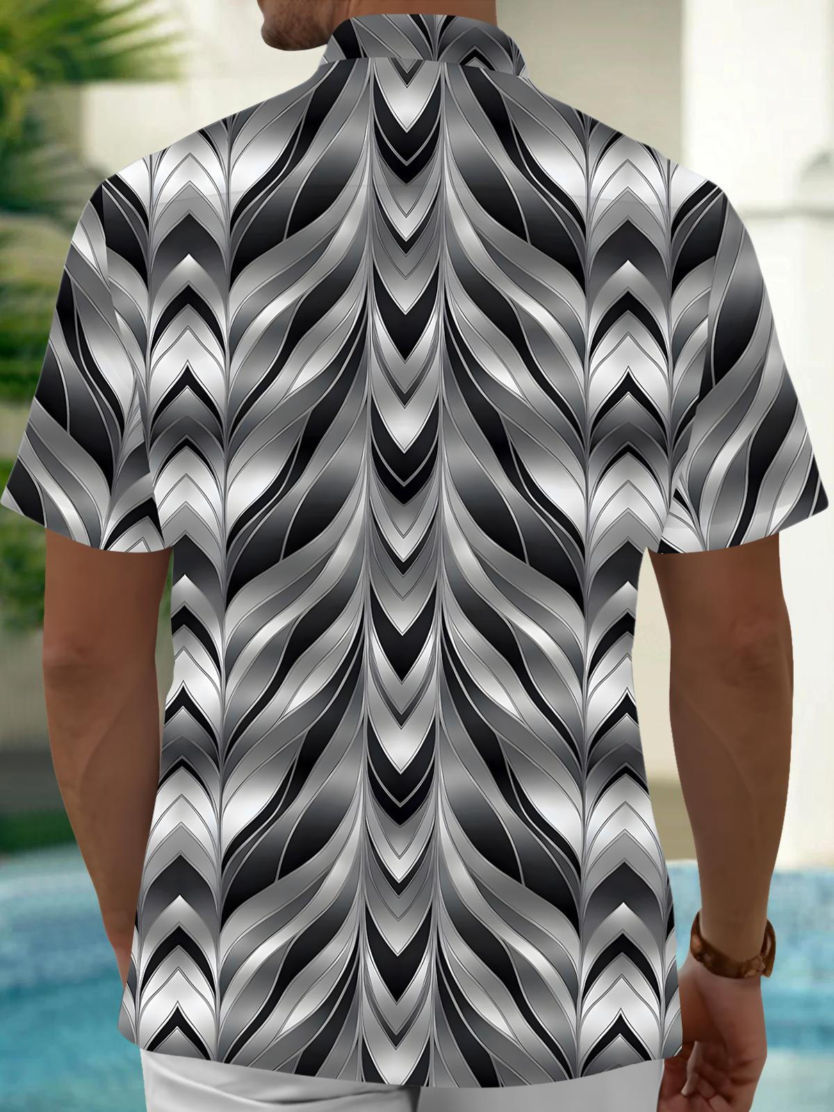 Geometry Men's Pocket Short Sleeve Shirts