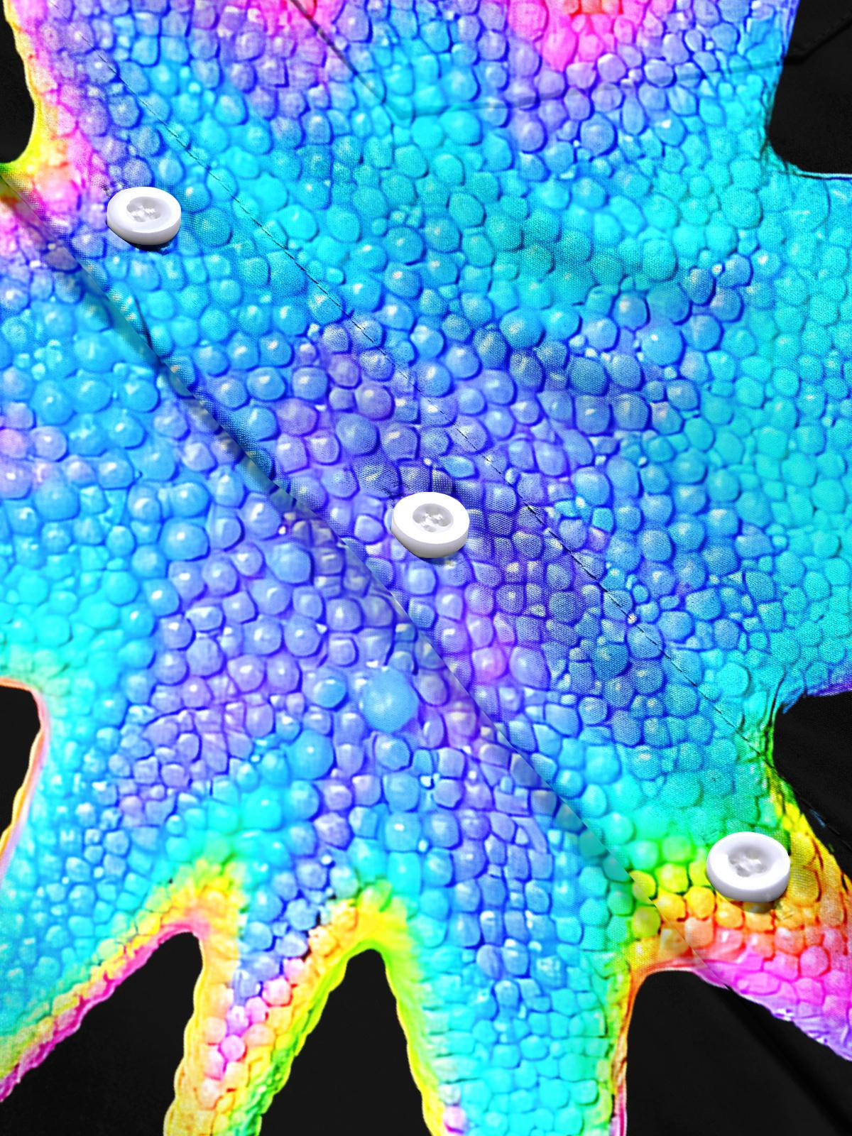 Tie Dye Men's Pocket Short Sleeve Shirts