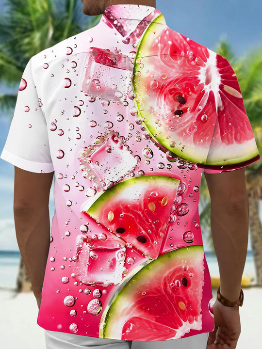 men's aloha shirt back view