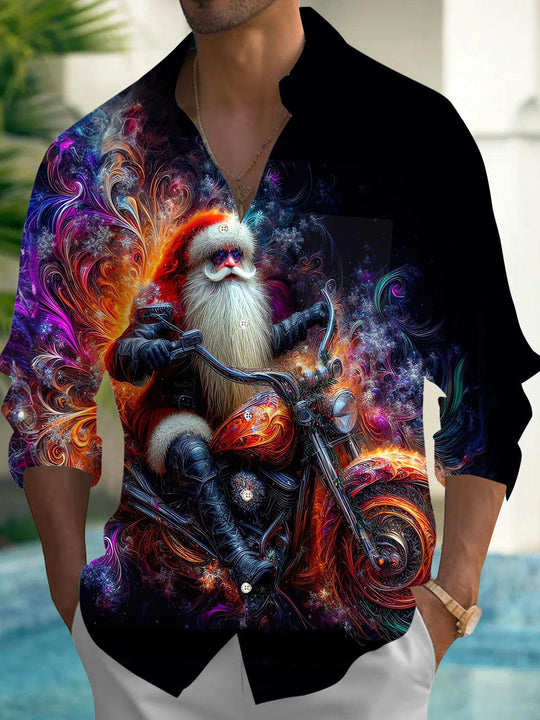 men's Christmas shirt front view holiday party