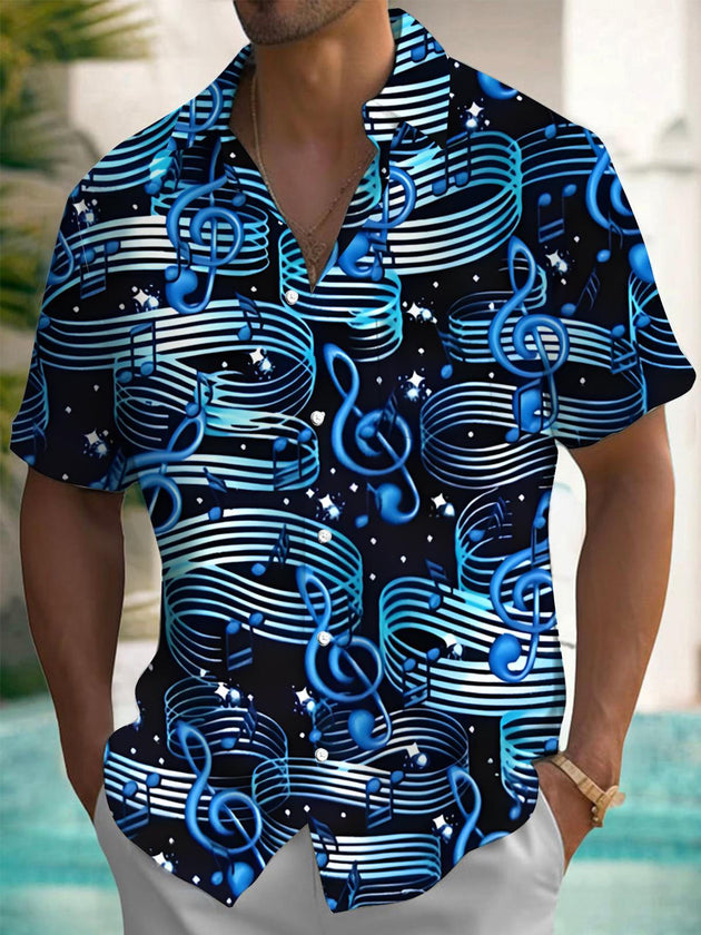 men's patterned sweater shirt front view