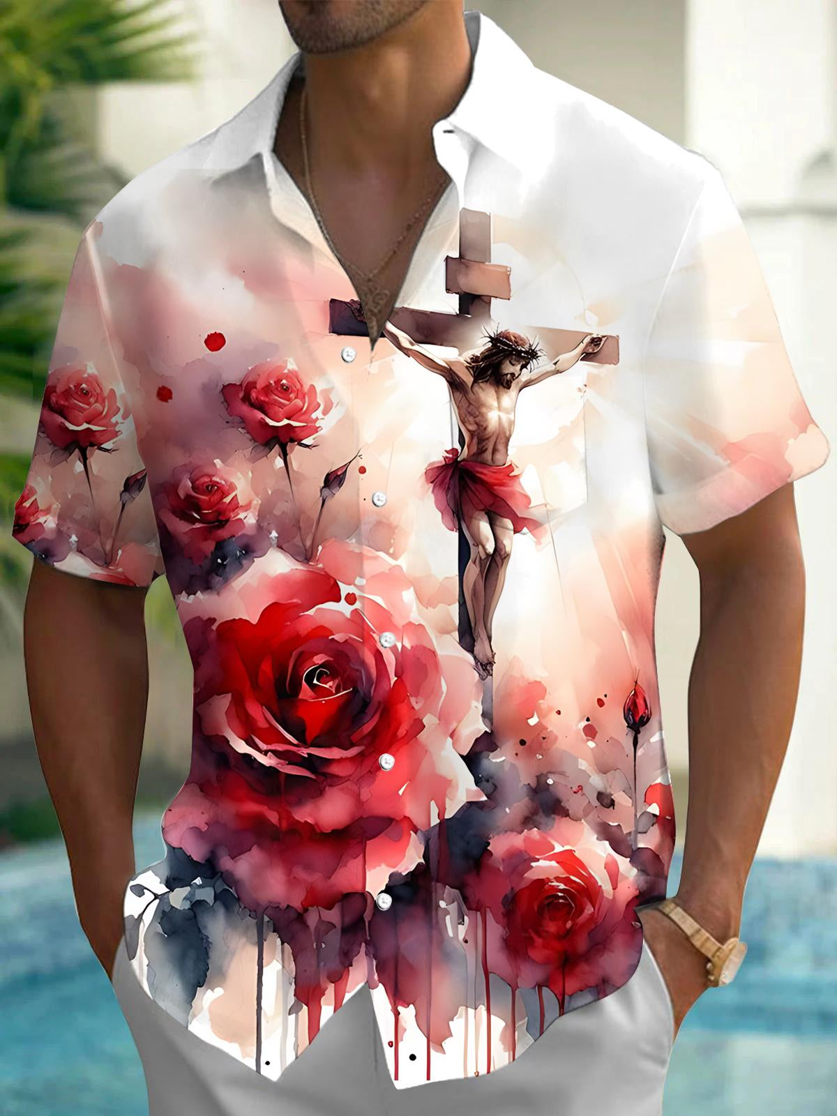 men's shirt front view