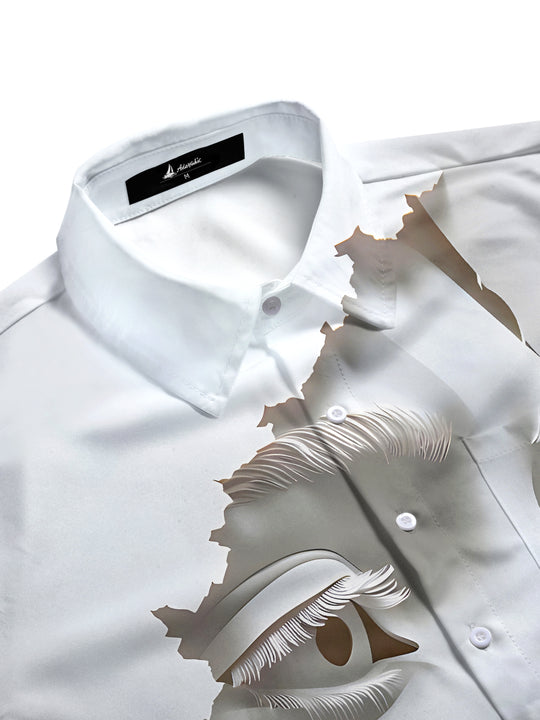 men's short sleeve shirt side view