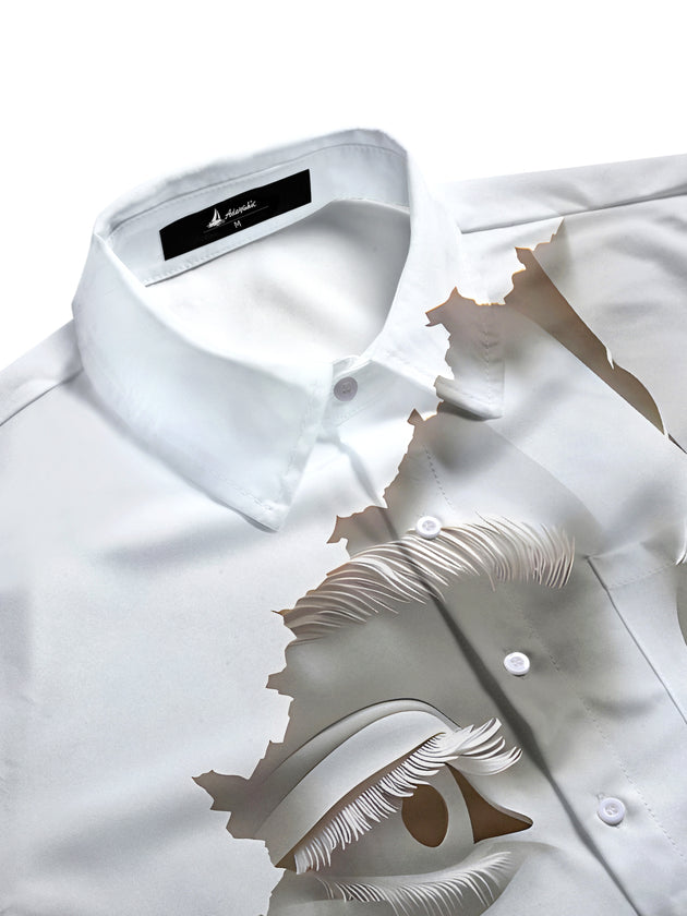men's short sleeve shirt side view