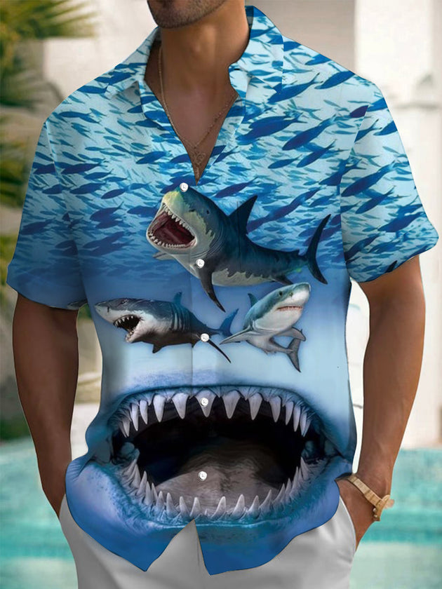 men's patterned sweater shirt front view