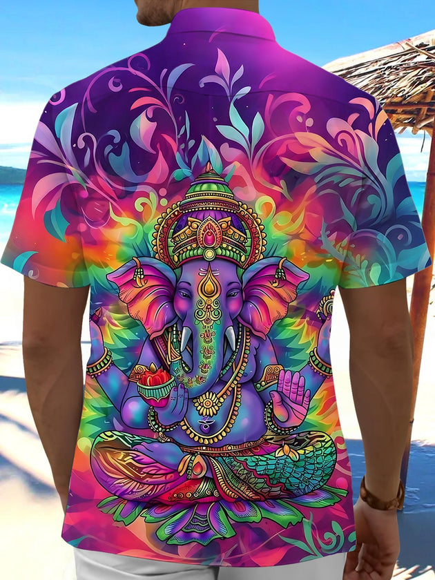 Ganesha Men's Pocket Short Sleeve Shirts